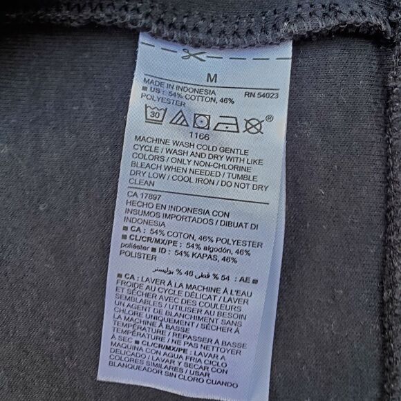 Old Navy Zip Up Hooded Black Textured  Sweatshirt - Picture 11 of 12